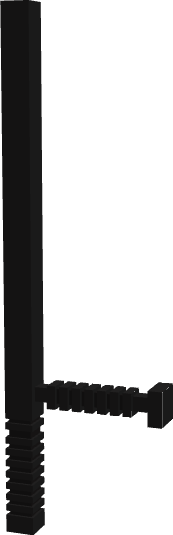 custom stick with model of manganello